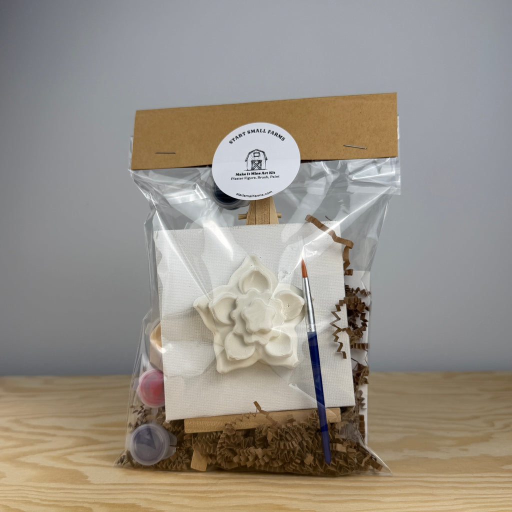 Make It Mine Kit, Display Figure with Easel in the Flower design, peony mold