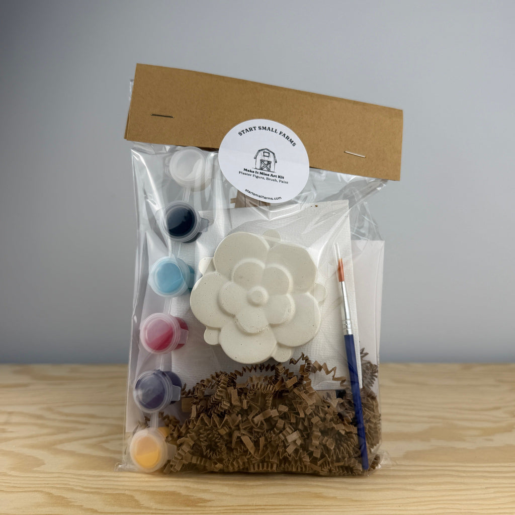 Make It Mine Kit, Display Figure with Easel in the Flower design, rose mold