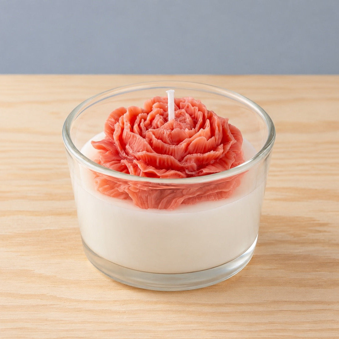 Custom Candle Favor, large peony