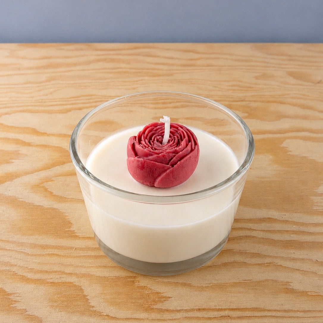 Custom Candle Favor, small rose